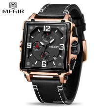 Megir 2061 New Square Face Mens Watches Chronograph Luminous 2020 Cool Men Wrist Watch